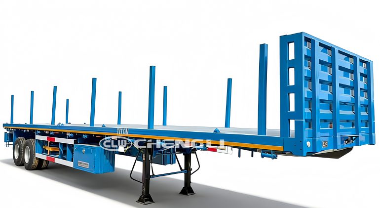 60 tons Flatbed Truck Semi Trailer