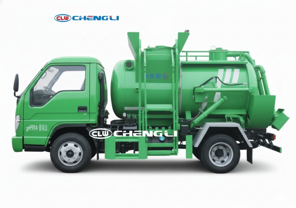 4m³ Round Tank Small Food Waste Collection Truck