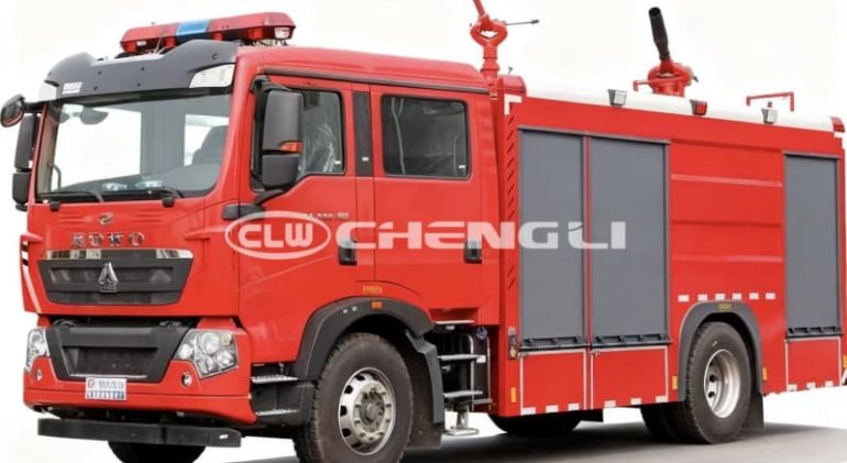 4x2 HOWO Dry Powder Fire Truck