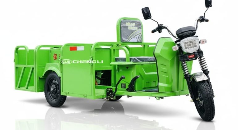 Four 240L Barrel Garbage Tricycle