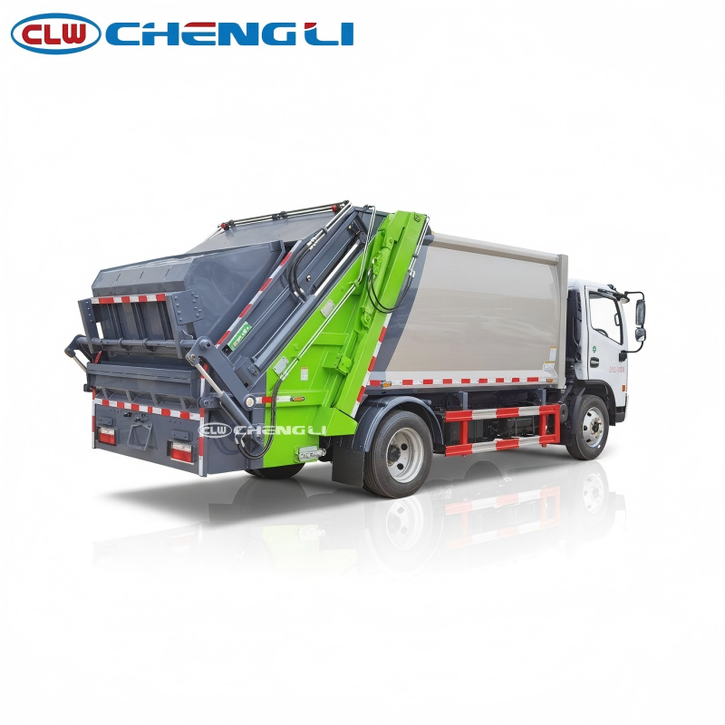Triangular Hopper Compactor Garbage Truck