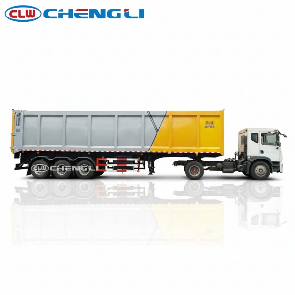 garbage transport semi-trailer