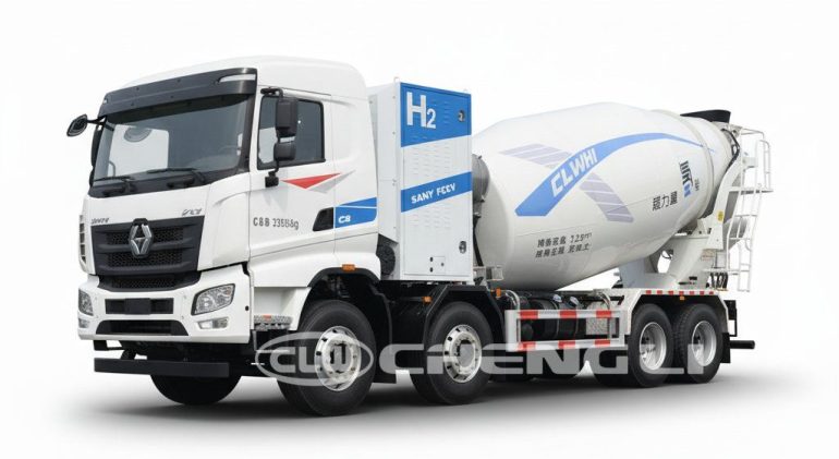 Fuel Cell Concrete Mixer Truck 31T hydrogen cement mixer