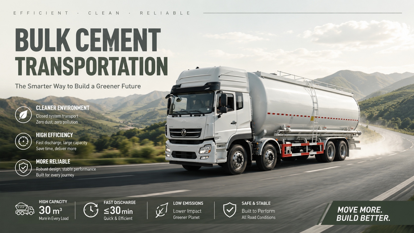 30CBM Bulk Cement Tank Truck