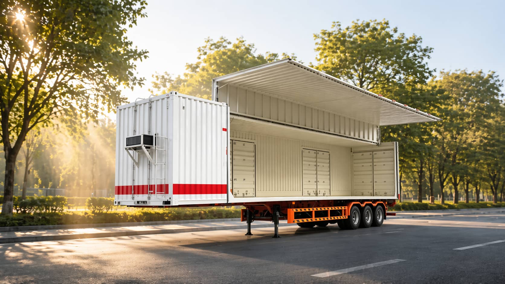 85CBM Wing Opening Semi Trailer