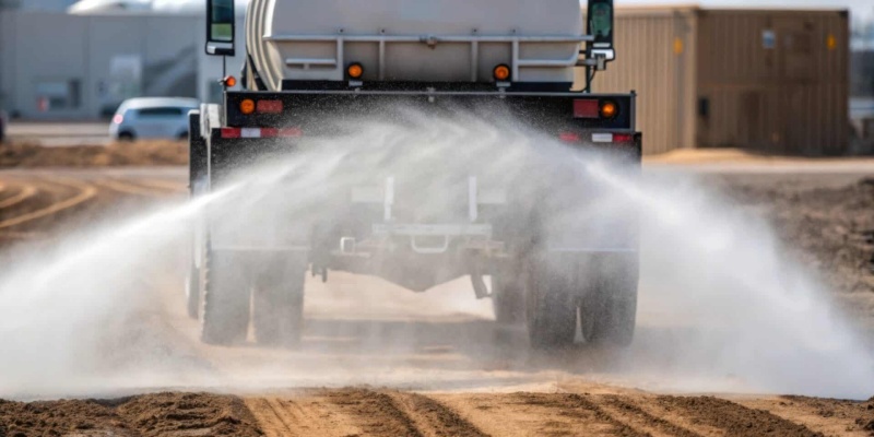 How a High Pressure Cleaning Truck Suppresses Dust？