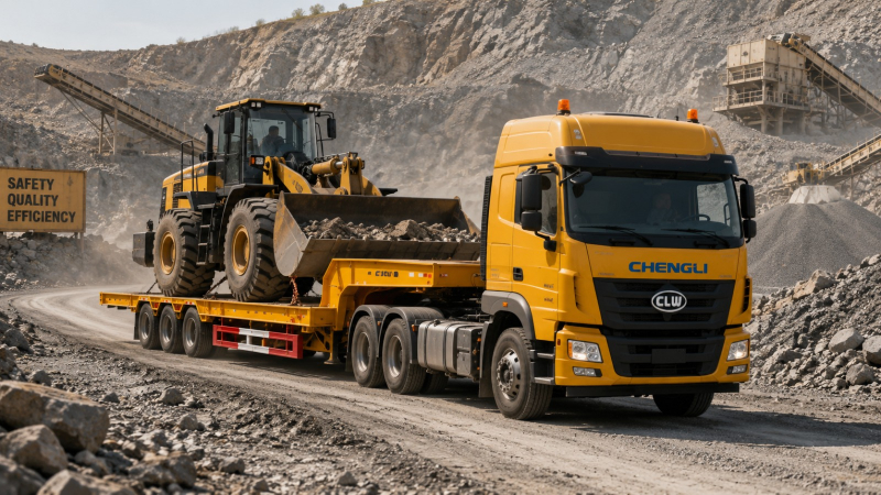 Safe Loading Tips for Lowboy Tractor Trailer Use